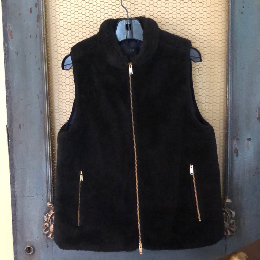J Crew Faux Fur Vest
